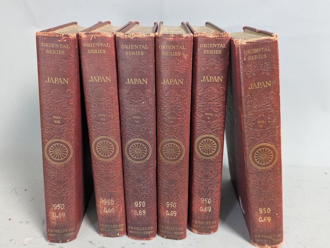 Antique 6 Volume Japan Its History Arts & Literature: **Important** Please read below description on how to avoid high shipping costs. This exquisite collection features Antique 6 Volume Japan Its History Arts & Literature by Captain Brinkley each