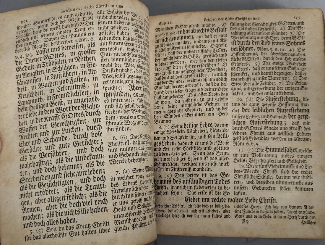 Johann Arndt Sechs BÃ¼cher vom Wahren Christenthum 18th Century Leather Bound Rare Book - 5