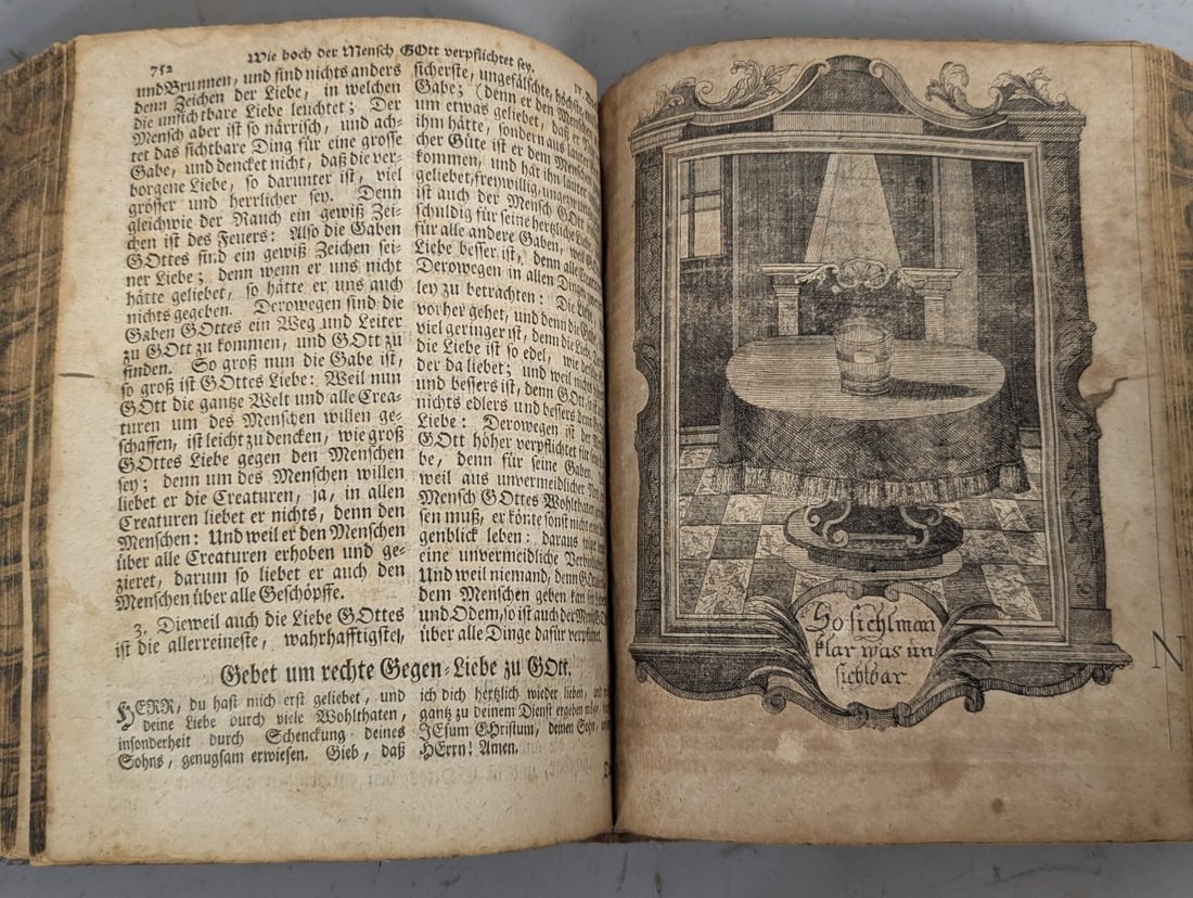 Johann Arndt Sechs BÃ¼cher vom Wahren Christenthum 18th Century Leather Bound Rare Book - 7