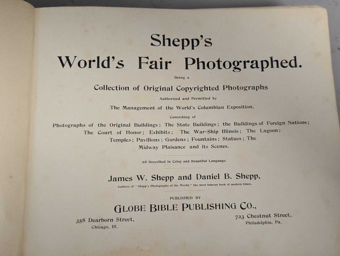 Shepp's World's Fair Photographed by James & Daniel Shepp - Historical Chicago Book - 2