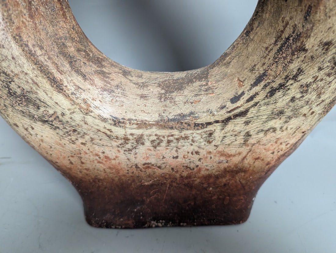 Large Brutalist Style Ceramic Cutout Vase Unique Decorative Piece for Home - 2