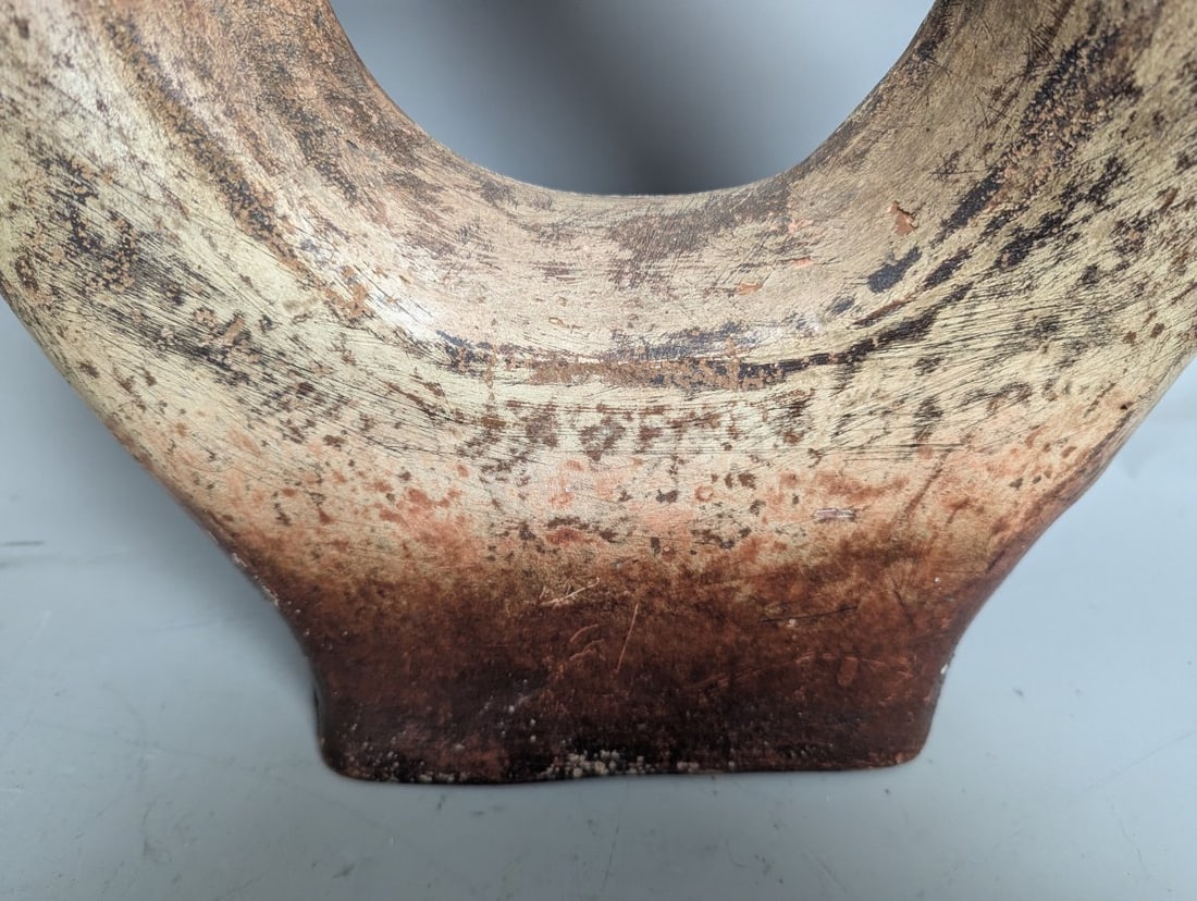 Large Brutalist Style Ceramic Cutout Vase Unique Decorative Piece for Home - 3