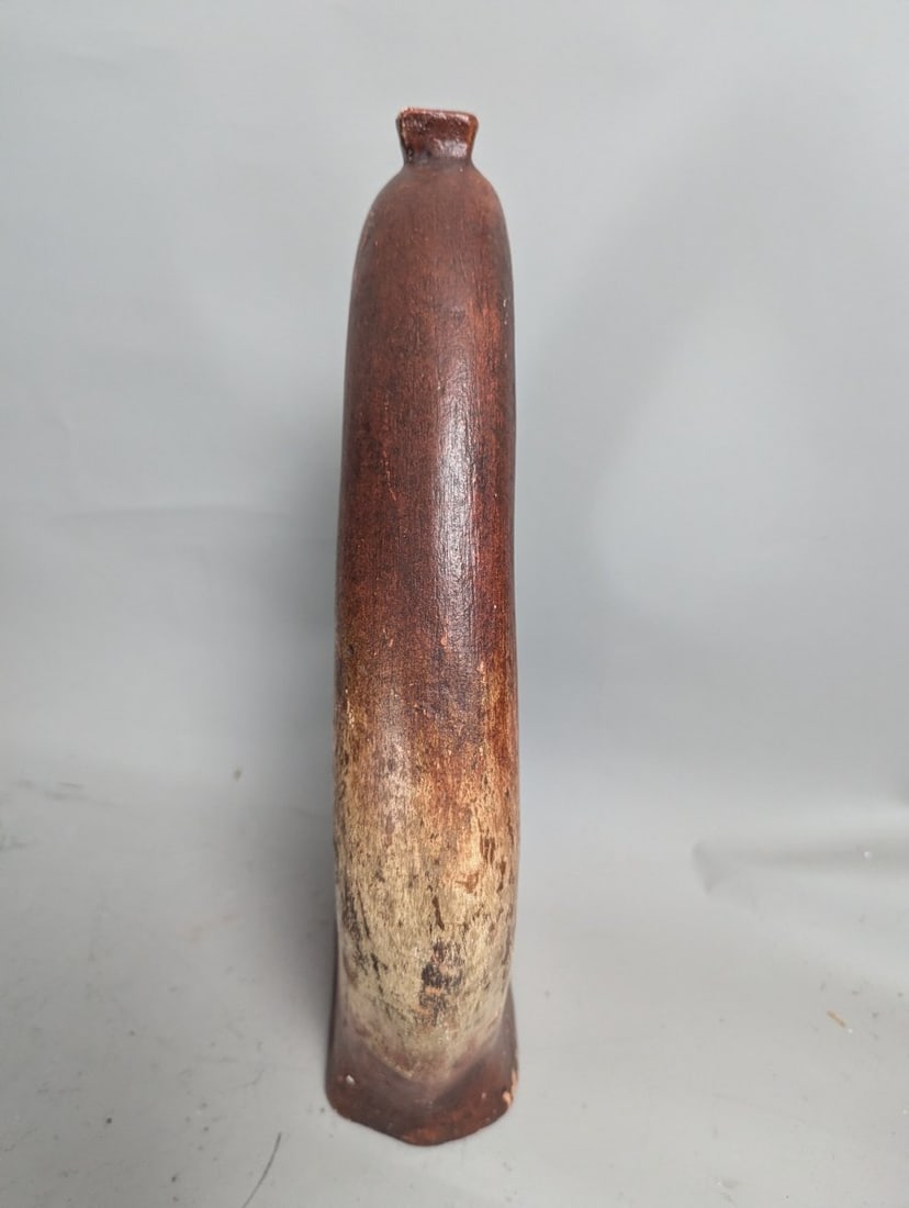 Large Brutalist Style Ceramic Cutout Vase Unique Decorative Piece for Home - 5