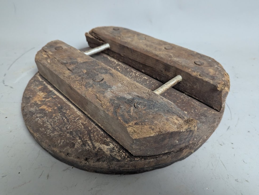 Antique Hand-Carved Wooden Bread Cookie Mold Folk Art Cockatrice Rooster Fish - 5