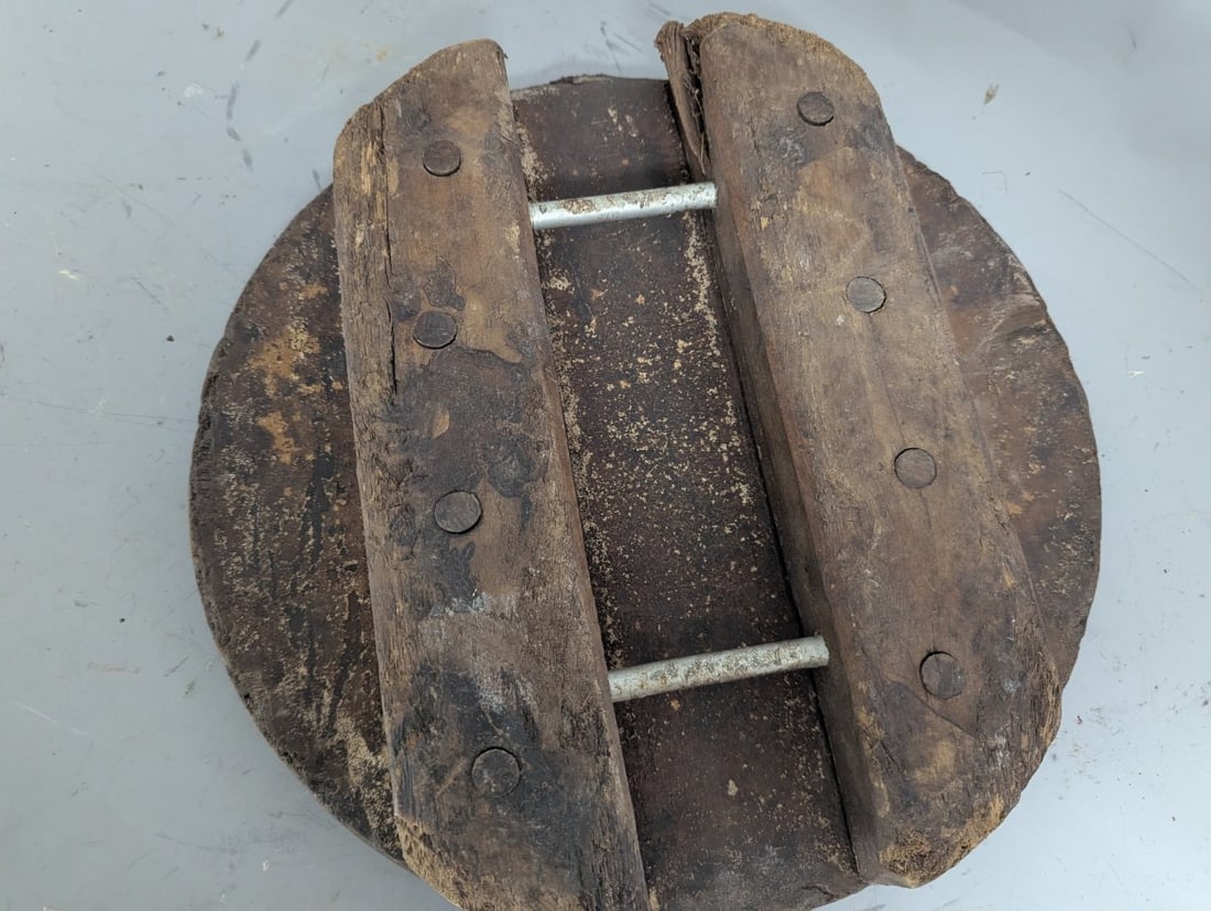 Antique Hand-Carved Wooden Bread Cookie Mold Folk Art Cockatrice Rooster Fish - 6