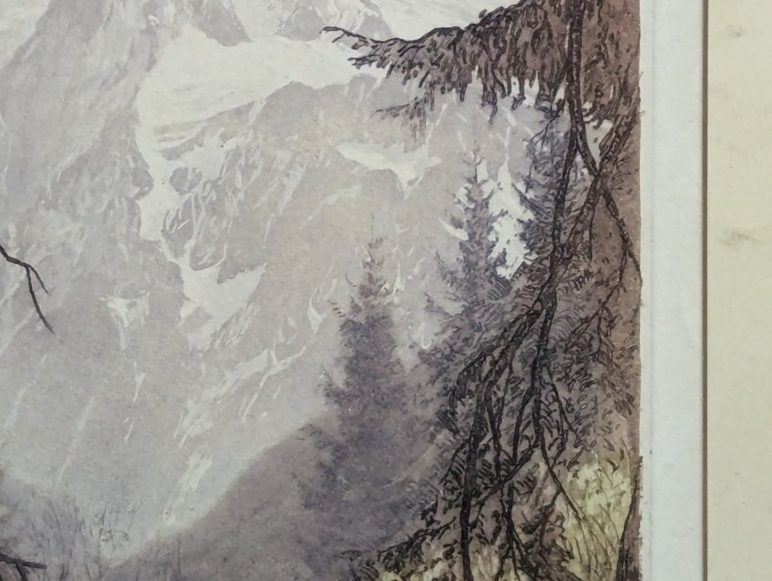 Henri Jourdain ForÃªt de Passy Framed Colored Etching Limited Edition Art - 6