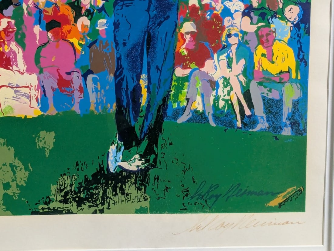 LeRoy Neiman Augusta Golf Jack Nicklaus Signed Serigraph Framed Sports Art - 11