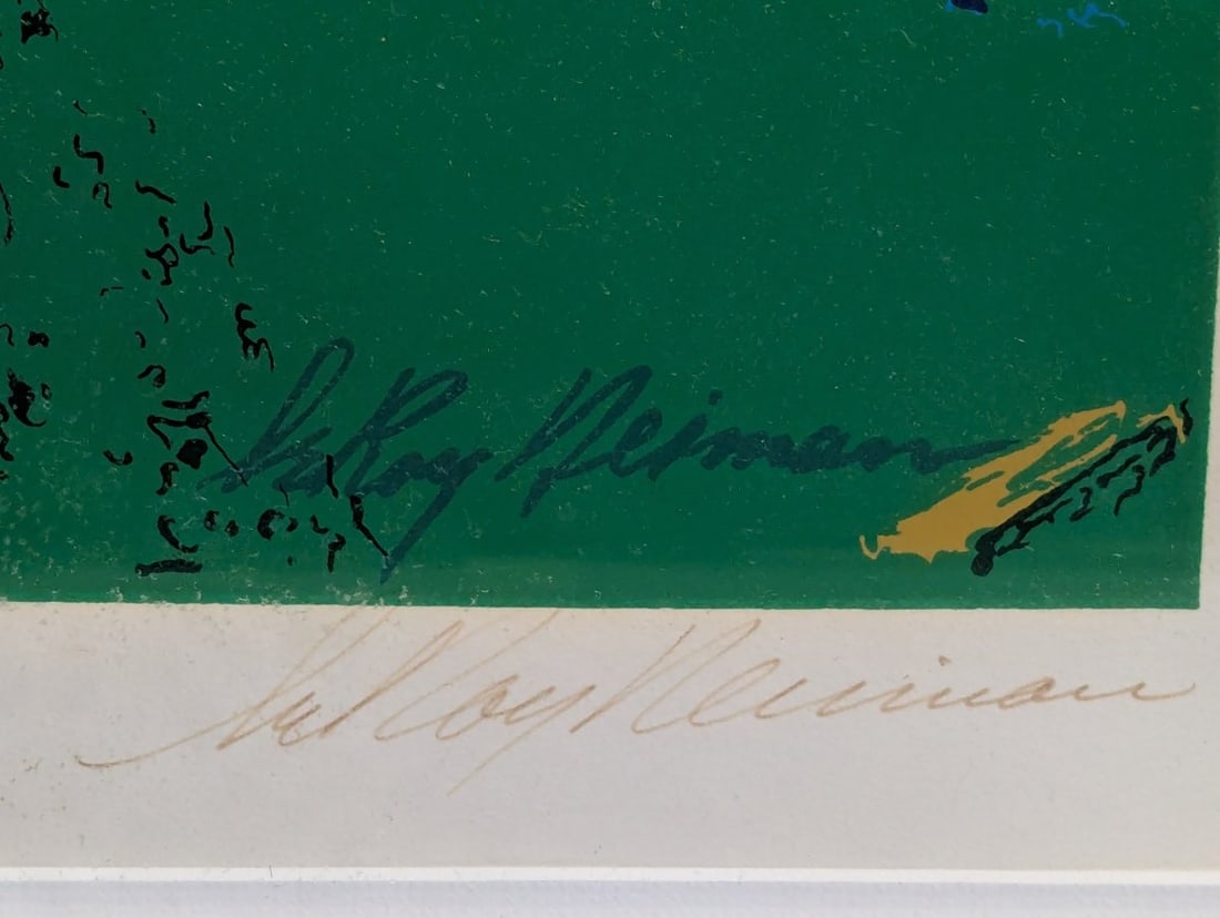 LeRoy Neiman Augusta Golf Jack Nicklaus Signed Serigraph Framed Sports Art - 12