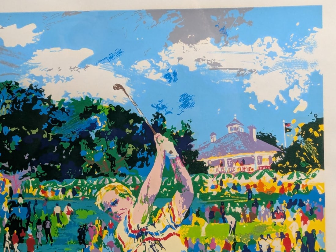 LeRoy Neiman Augusta Golf Jack Nicklaus Signed Serigraph Framed Sports Art - 5