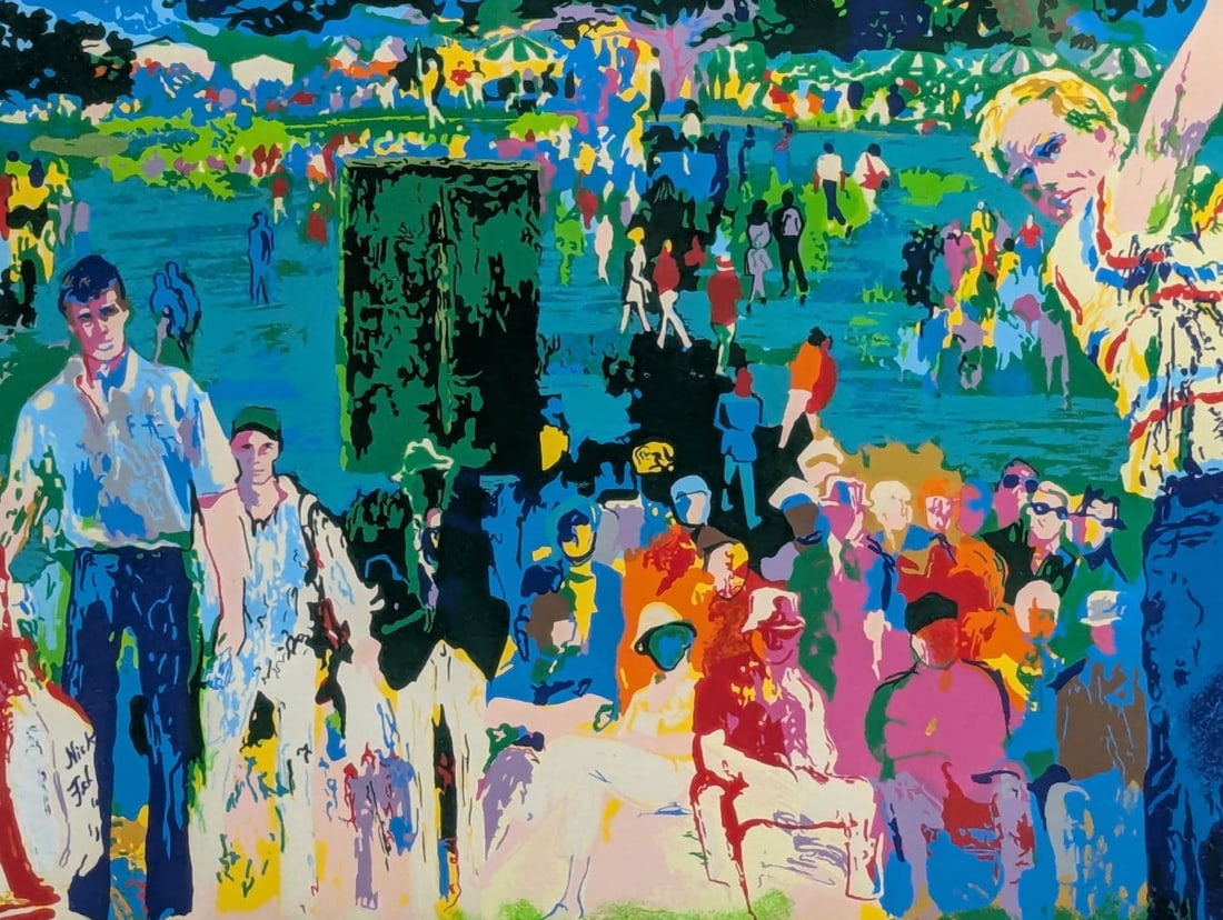 LeRoy Neiman Augusta Golf Jack Nicklaus Signed Serigraph Framed Sports Art - 7