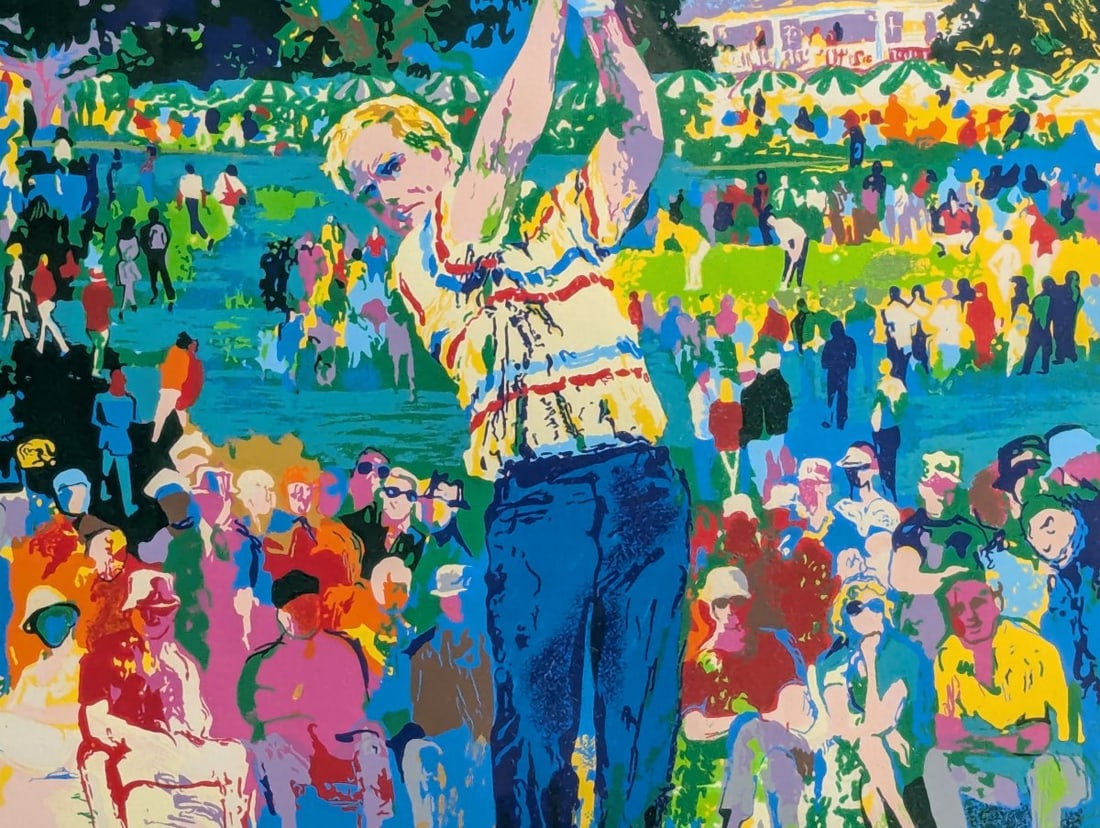 LeRoy Neiman Augusta Golf Jack Nicklaus Signed Serigraph Framed Sports Art - 8