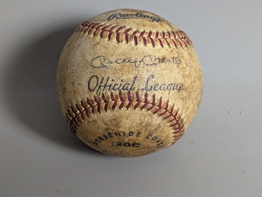 Mickey Mantle Autographed Rawlings Official League Baseball Sports Memorabilia Baseball: **Important** Please read below description on how to avoid high shipping costs. Own a piece of baseball history with this Mickey Mantle autographed Rawlings Official League baseball. The legendary