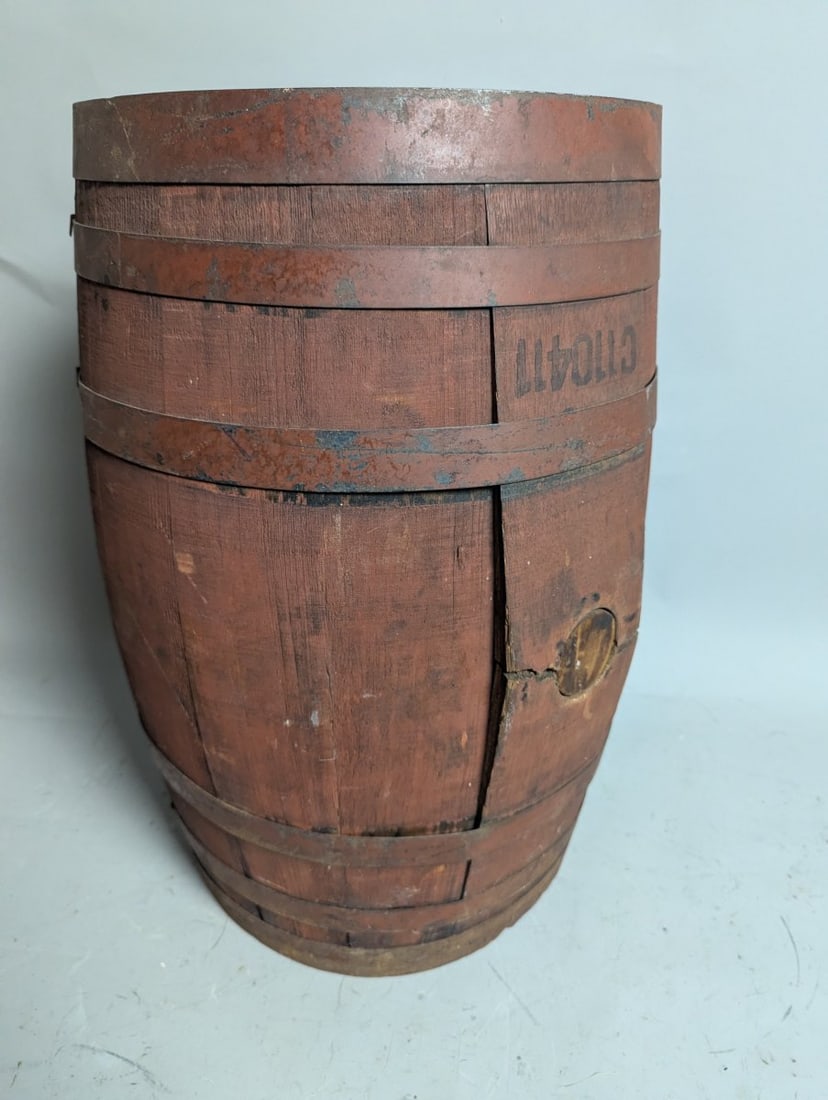Vintage Coca-Cola Wooden Syrup Barrel with Glass Top and Authentic Branding: **Important** Please read below description on how to avoid high shipping costs. This iconic vintage Coca-Cola syrup barrel measures 21 high x 15 diameter and features a later glass top covering the o