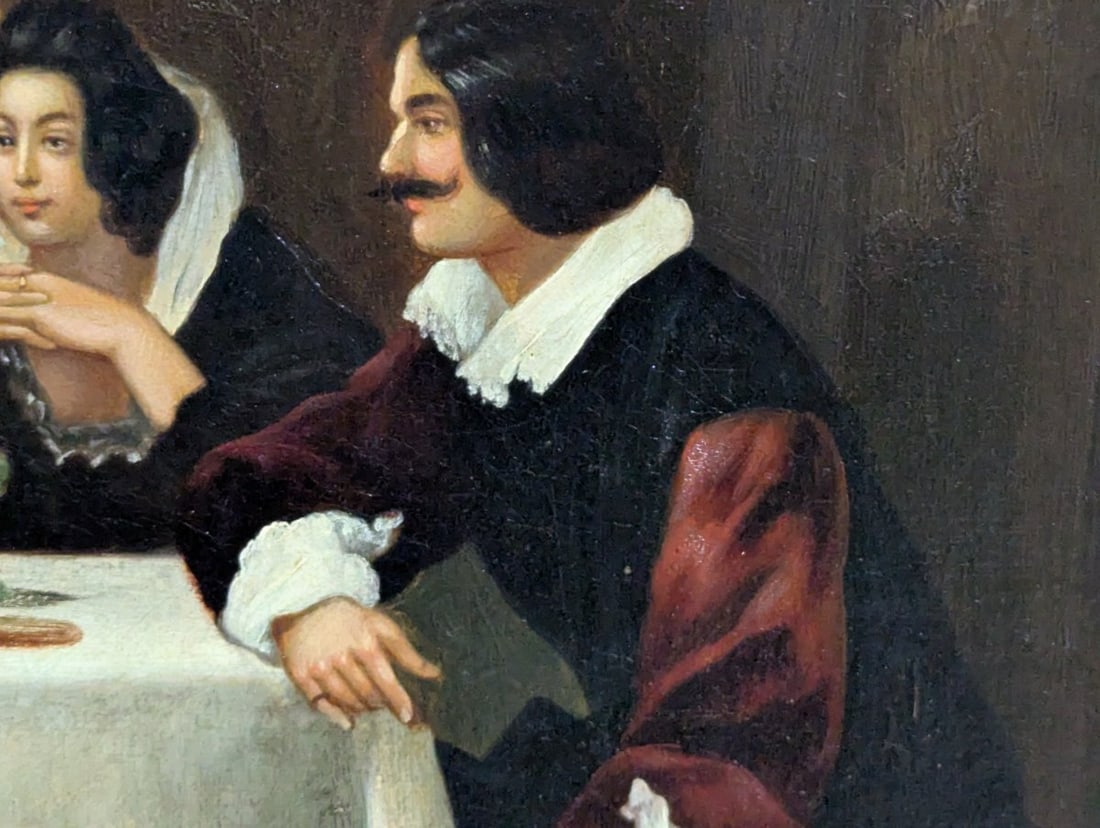 Carl Herpfer German 1836-1897 Oil on Canvas Historical Genre Scene Artwork - 10