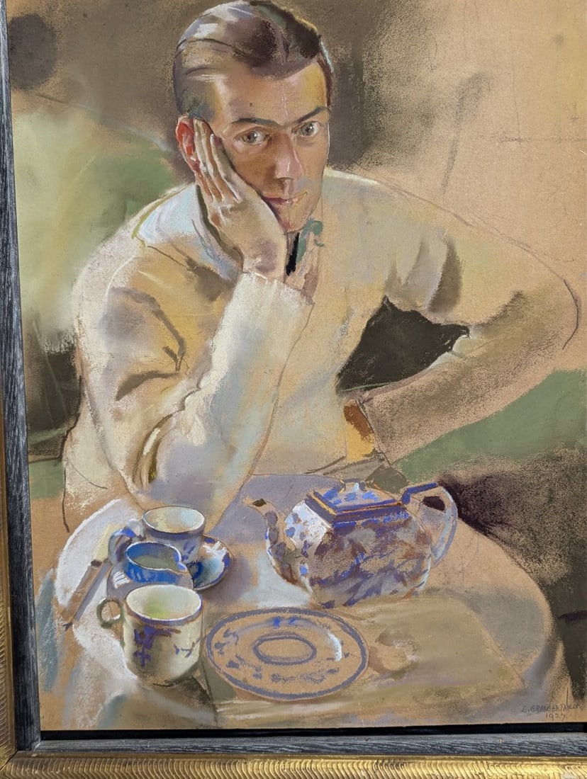 Original Pastel Portrait by E Granger Taylor 1927 British Artwork Framed - 2