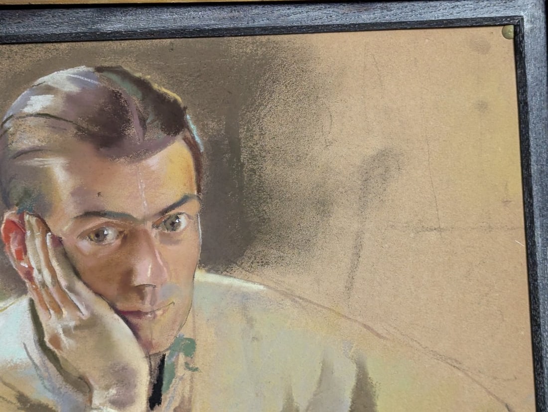 Original Pastel Portrait by E Granger Taylor 1927 British Artwork Framed - 4