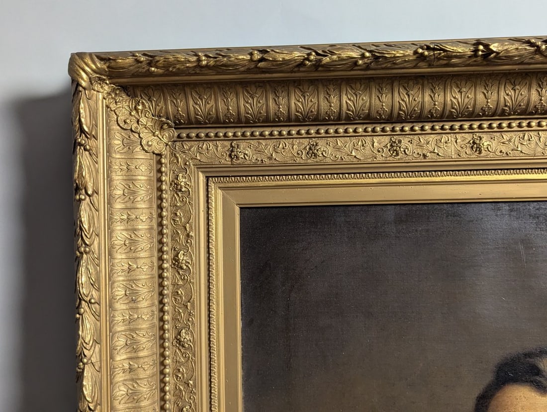 Antique 19th Century Framed Oil Portrait of a Gentleman with Gilded Frame - 14
