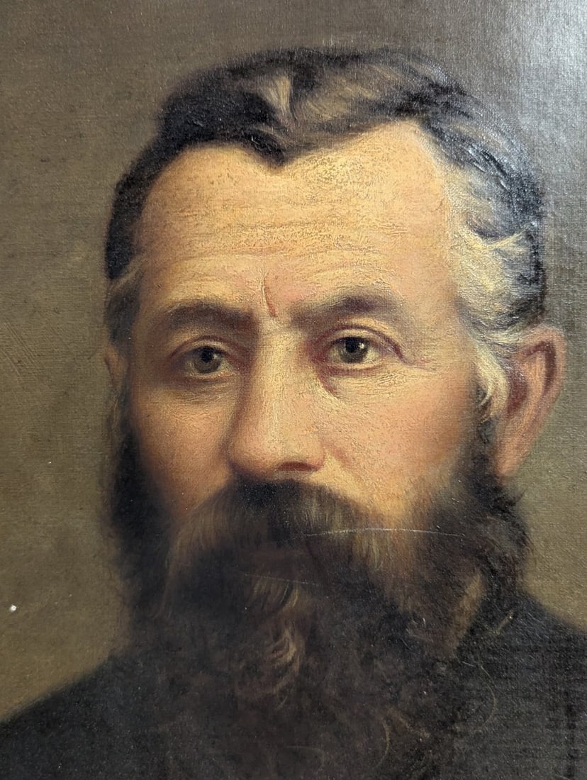 Antique 19th Century Framed Oil Portrait of a Gentleman with Gilded Frame - 2