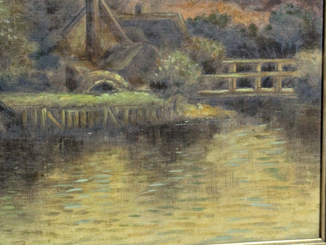 Framed Oil Painting The Old Mill by John S Proctor Stunning Landscape Art - 11