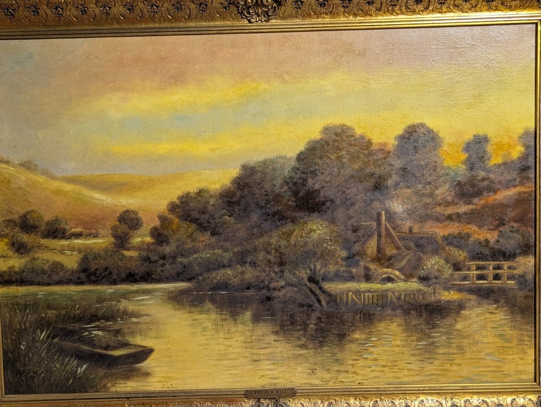 Framed Oil Painting The Old Mill by John S Proctor Stunning Landscape Art - 2