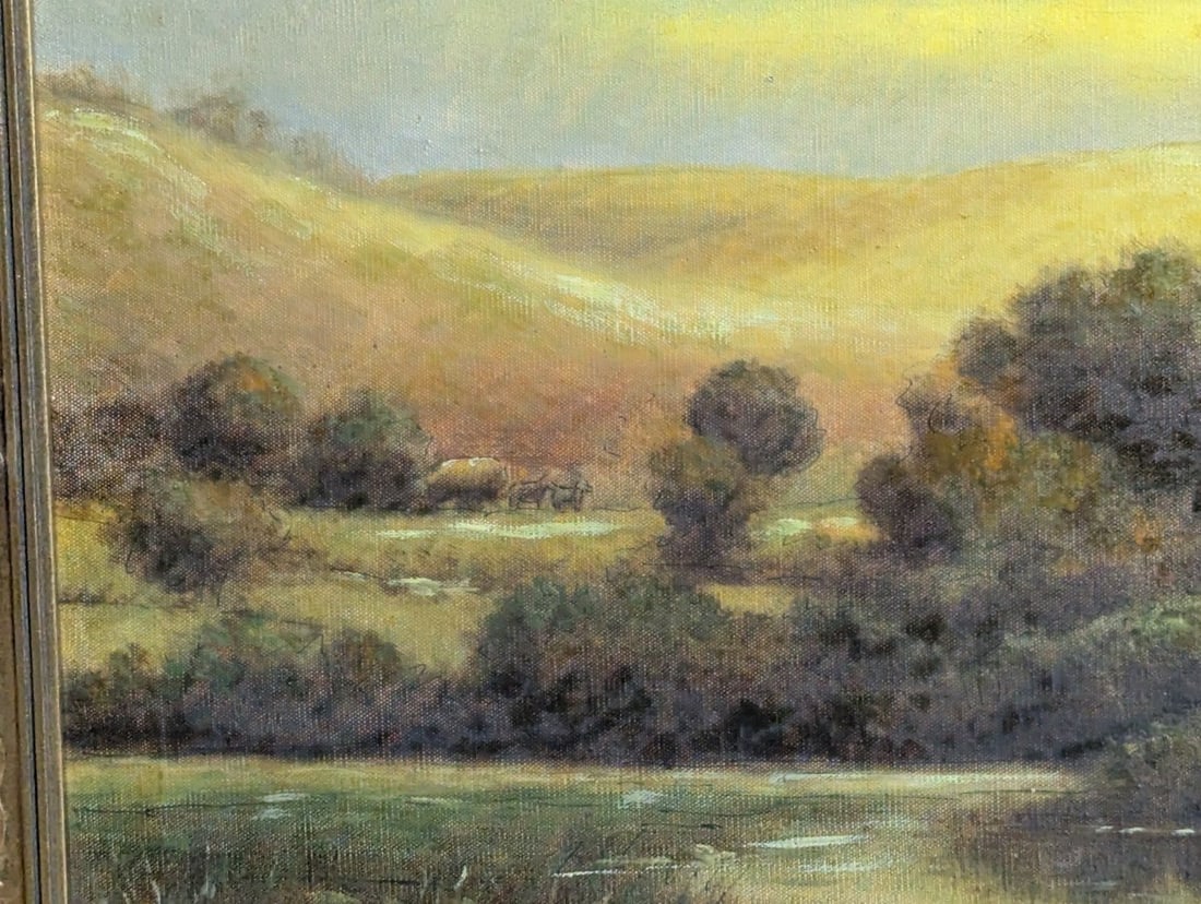 Framed Oil Painting The Old Mill by John S Proctor Stunning Landscape Art - 6