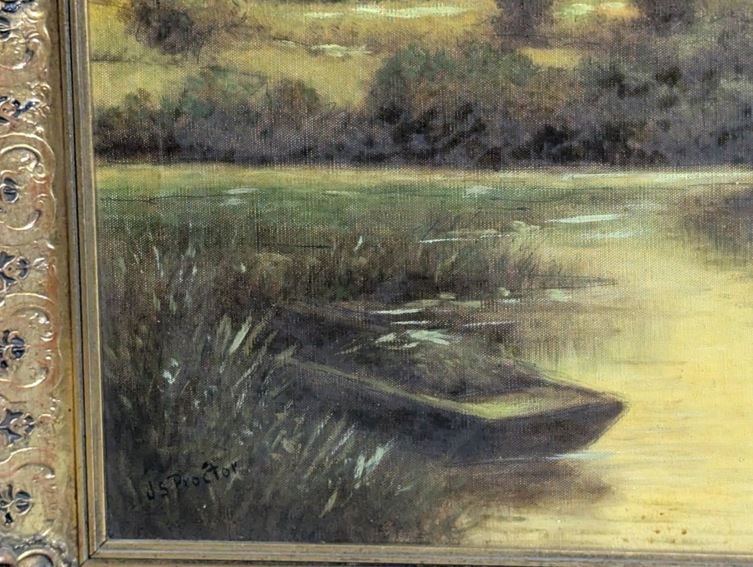 Framed Oil Painting The Old Mill by John S Proctor Stunning Landscape Art - 9