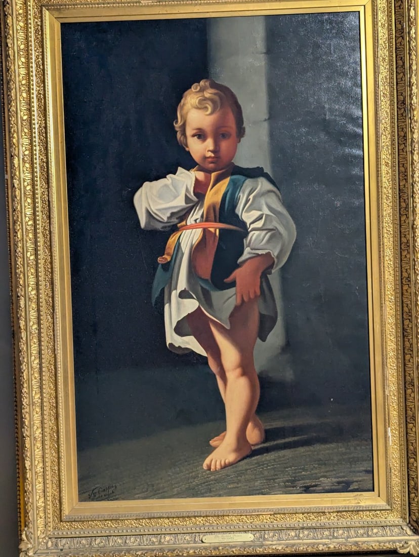 Vincenzo Ciappa 19th Century Oil Painting The Golden Prince Charming Portrait - 2
