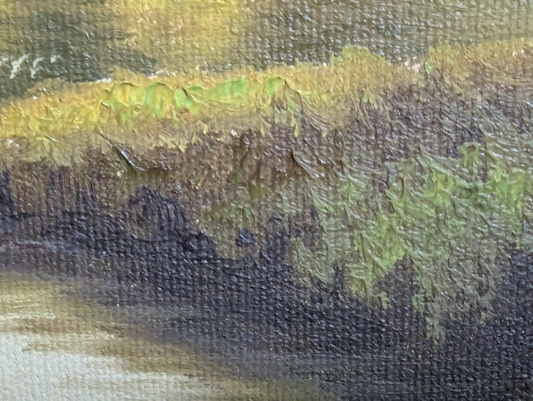 Lester Niple Ohio Landscape Oil Painting Framed River Scene Art Vintage Decor - 13