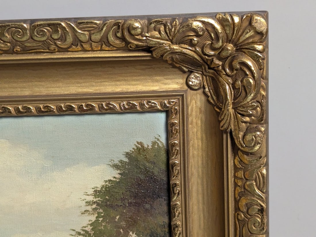Lester Niple Ohio Landscape Oil Painting Framed River Scene Art Vintage Decor - 15