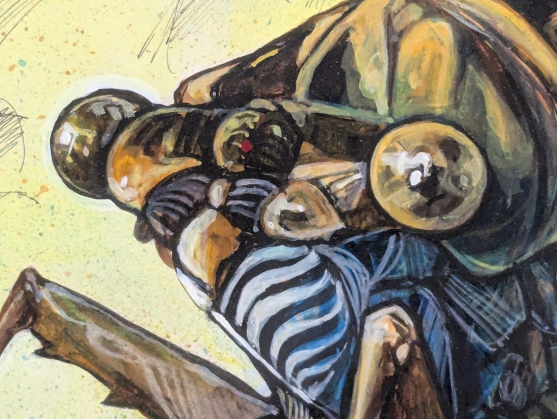 Original Framed Cicada Illustration Entomological Art Insect Design Mixed Media - 9