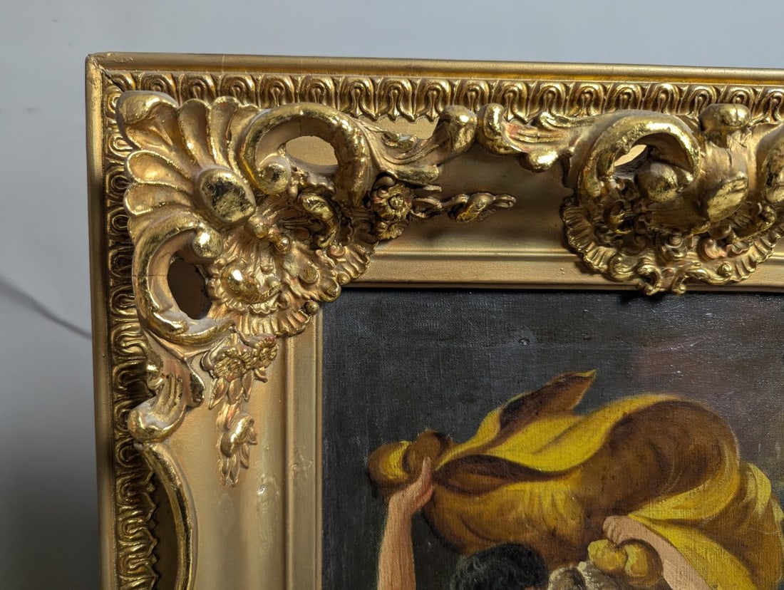 Framed Oil Painting After Pierre-Auguste Cot The Storm Ornate Gilded Frame - 14