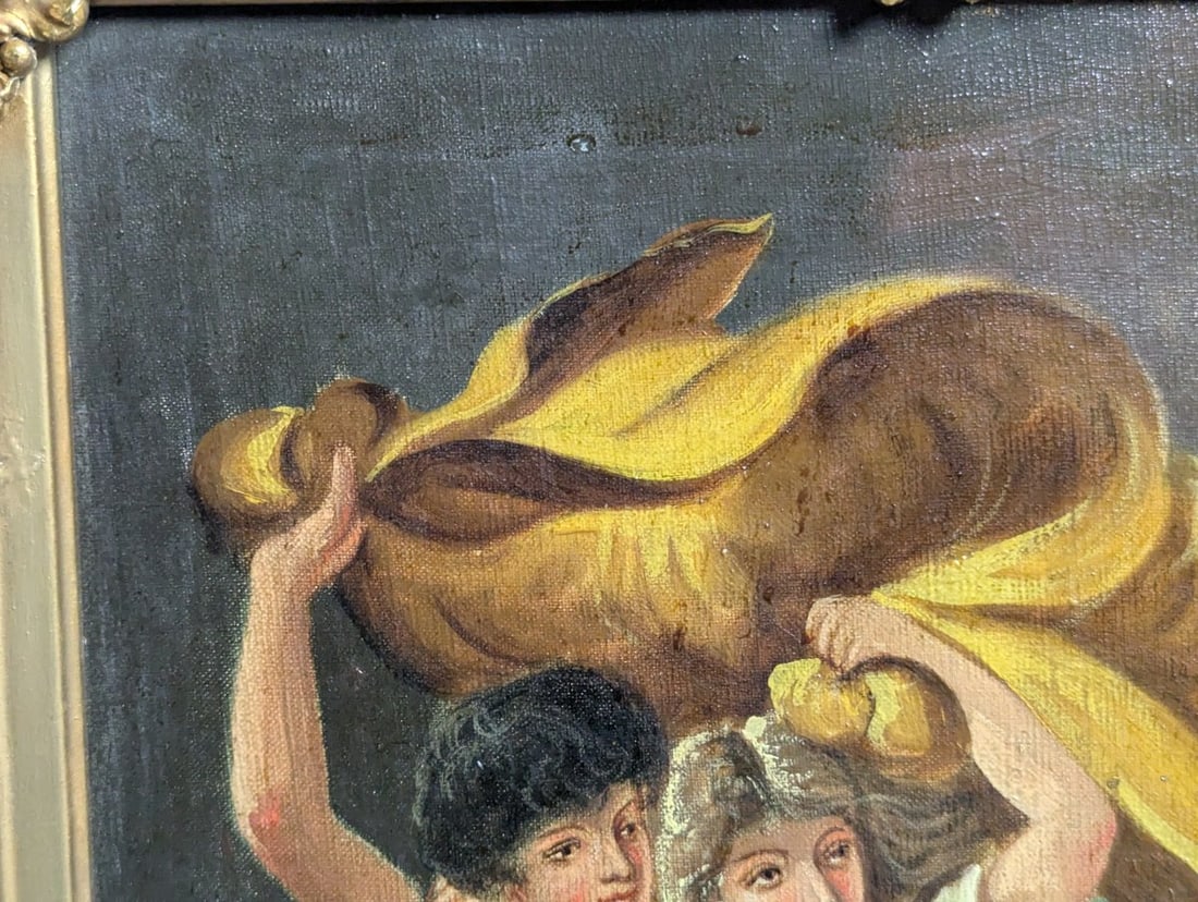 Framed Oil Painting After Pierre-Auguste Cot The Storm Ornate Gilded Frame - 3
