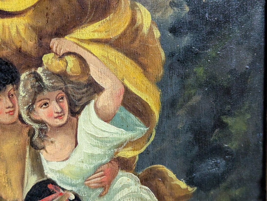 Framed Oil Painting After Pierre-Auguste Cot The Storm Ornate Gilded Frame - 6