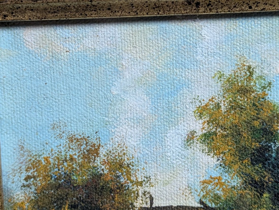 Vintage A. Gerry Landscape Oil Painting in Ornate Gilt Frame Beautiful Wall Art - 3