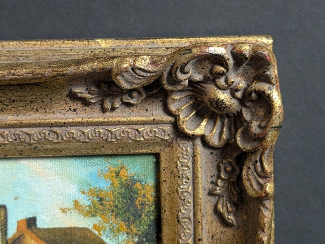 Vintage A. Gerry Landscape Oil Painting in Ornate Gilt Frame Beautiful Wall Art - 8