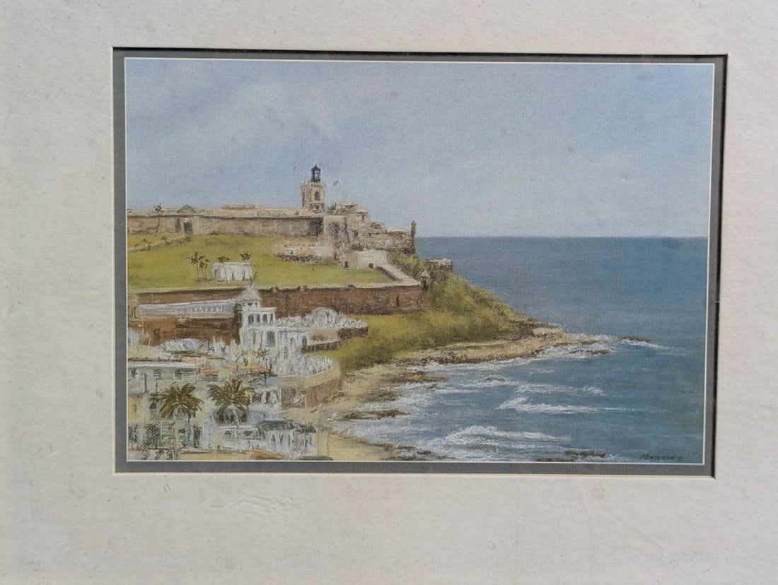 Caesar Monturano 'La Fortaleza' Framed Print of Historic Landmark Artwork - 2