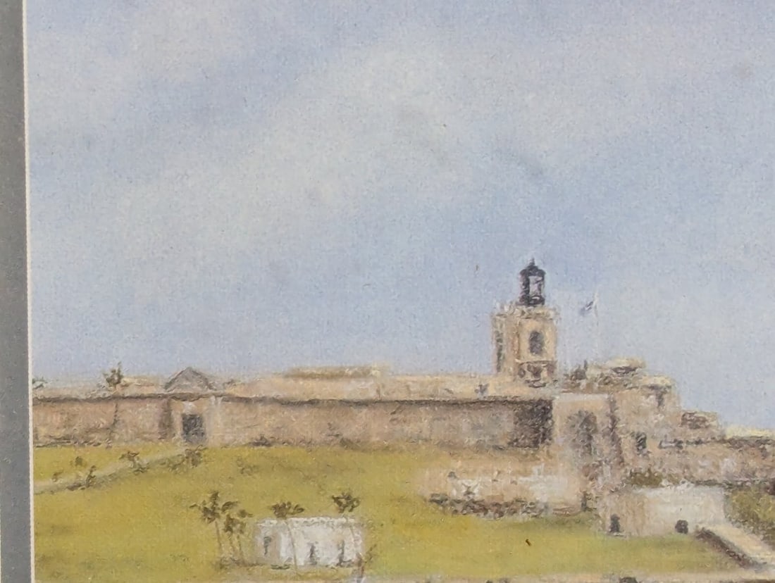 Caesar Monturano 'La Fortaleza' Framed Print of Historic Landmark Artwork - 3