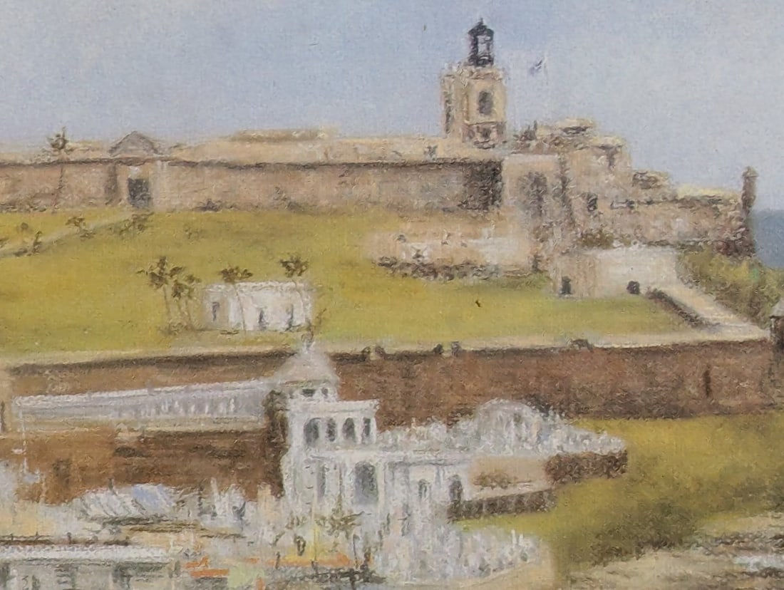 Caesar Monturano 'La Fortaleza' Framed Print of Historic Landmark Artwork - 5