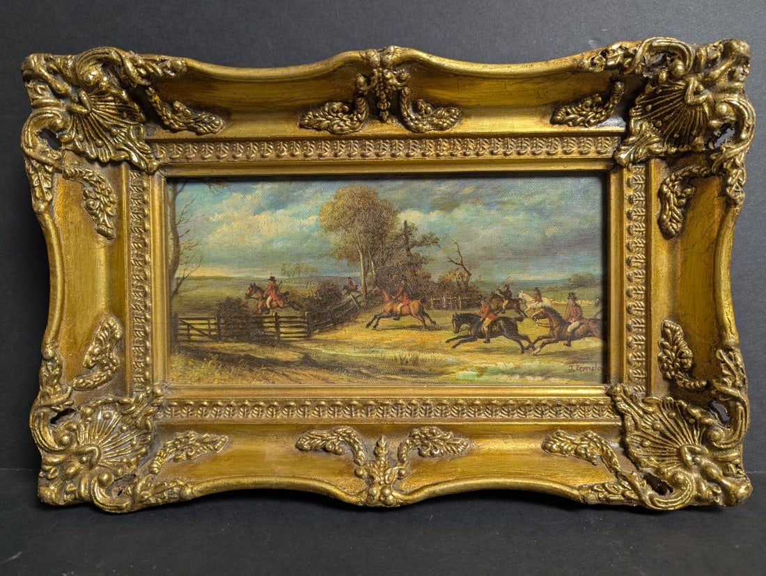 Framed Fox Hunting Scene Print by John Ferneley Equestrian Wall Art Decor (1 of 14)