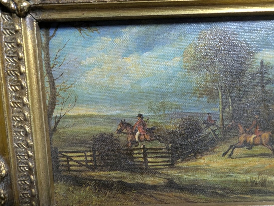 Framed Fox Hunting Scene Print by John Ferneley Equestrian Wall Art Decor - 3
