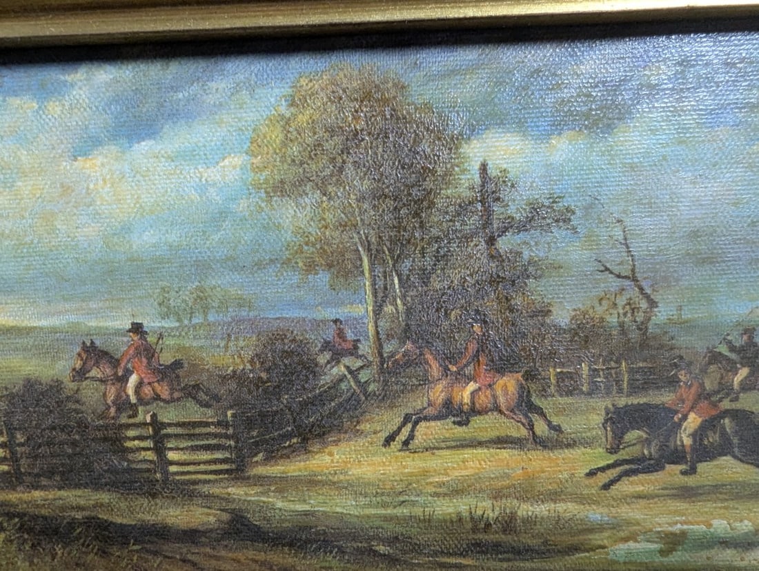 Framed Fox Hunting Scene Print by John Ferneley Equestrian Wall Art Decor - 4