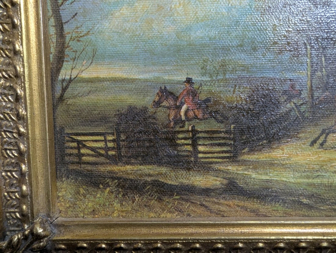 Framed Fox Hunting Scene Print by John Ferneley Equestrian Wall Art Decor - 6