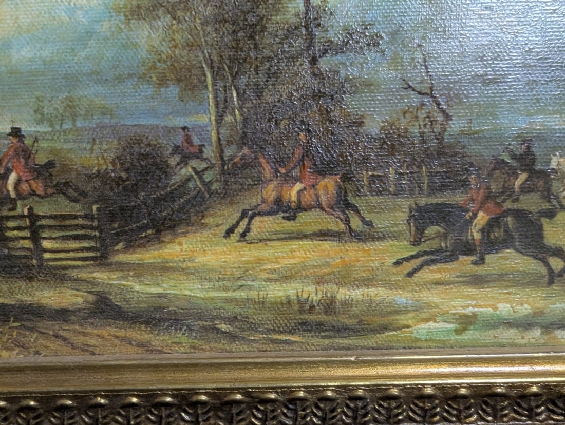 Framed Fox Hunting Scene Print by John Ferneley Equestrian Wall Art Decor - 7