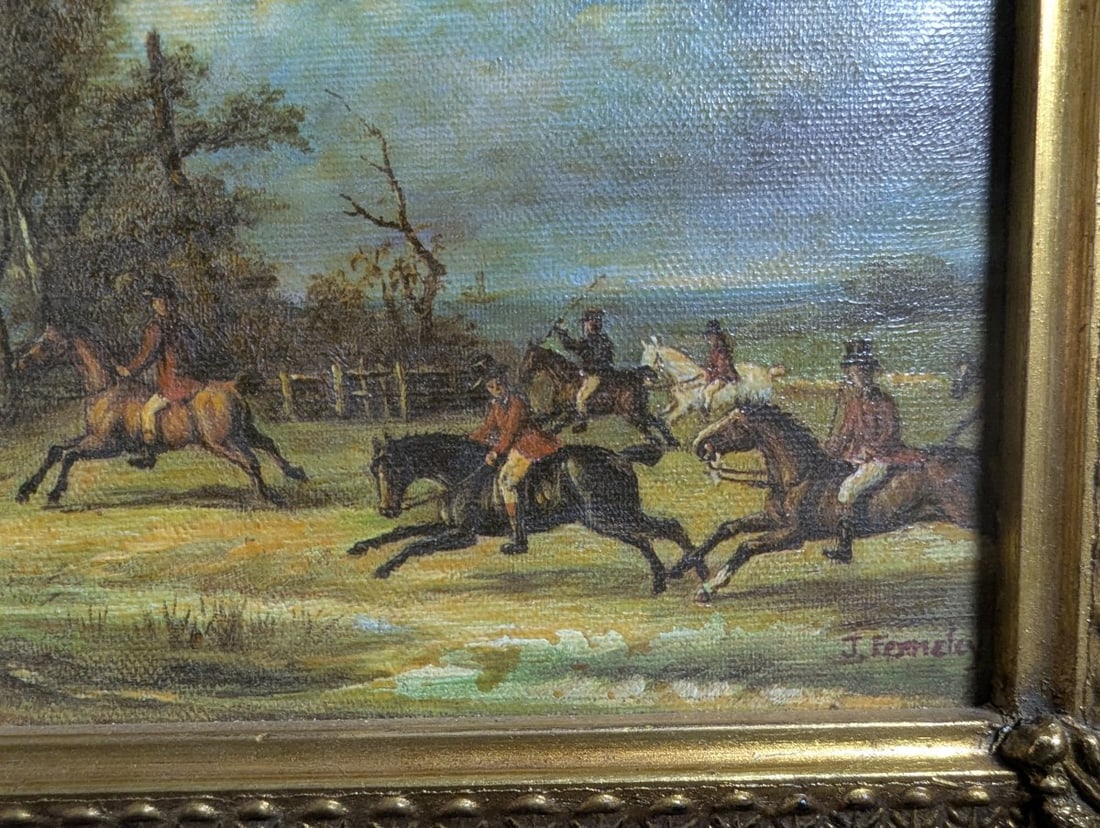 Framed Fox Hunting Scene Print by John Ferneley Equestrian Wall Art Decor - 8