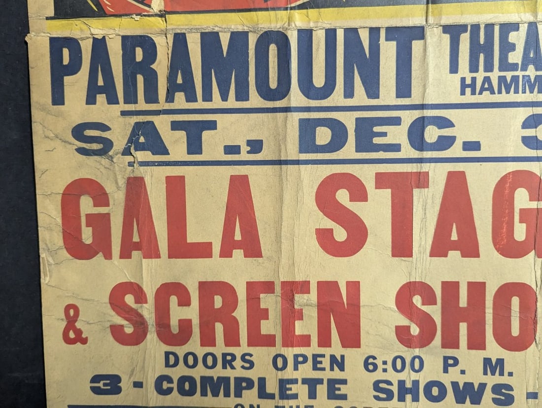 Original 1938 Mid-Nite Show New Year's Eve Movie Poster Globe Poster Corp Art Deco - 6