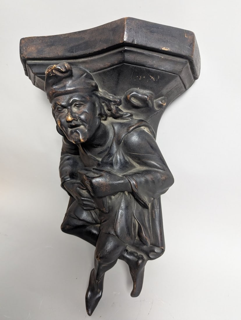 Gothic Revival Grotesque Figural Wall Bracket Corbel Vintage Home Decor - 2