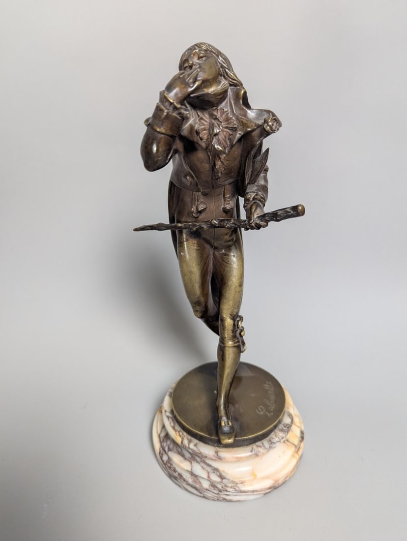 Bronze Sculpture Le Siffleur The Whistler by Alfred Lalouette Decorative Art Piece: **Important** Please read below description on how to avoid high shipping costs. Discover this exquisite bronze sculpture 'Le Siffleur' (The Whistler) by renowned French artist Alfred Lalouette. Stand