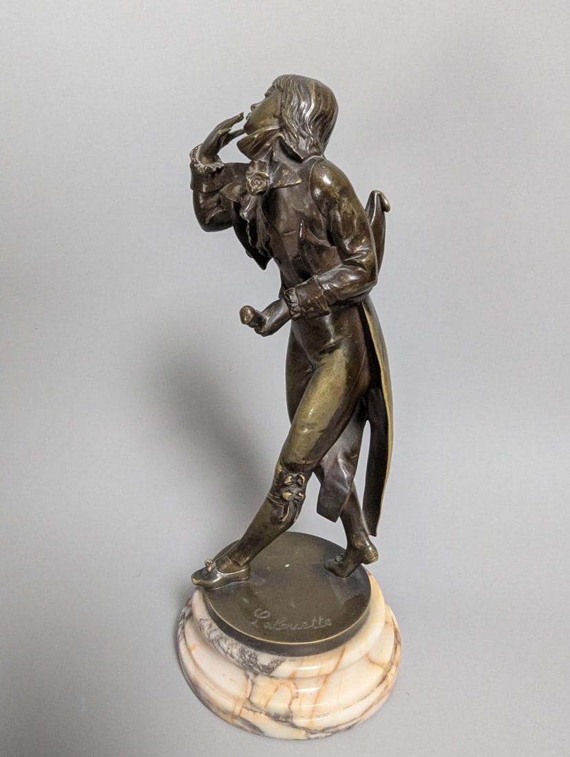 Bronze Sculpture Le Siffleur The Whistler by Alfred Lalouette Decorative Art Piece - 3