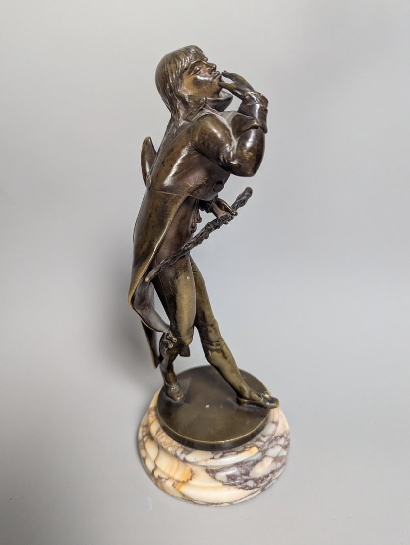 Bronze Sculpture Le Siffleur The Whistler by Alfred Lalouette Decorative Art Piece - 5