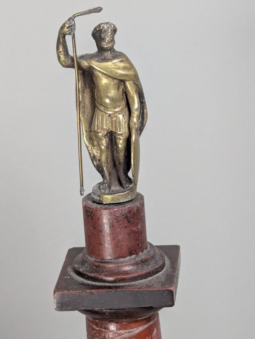 Grand Tour Souvenir Model of the Column of Marcus Aurelius Antique Decorative Object - 2